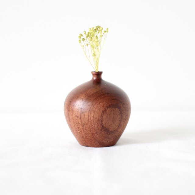 木の一輪挿し&フラワー Bubinga A | iichi 日々の暮らしを心地よくする