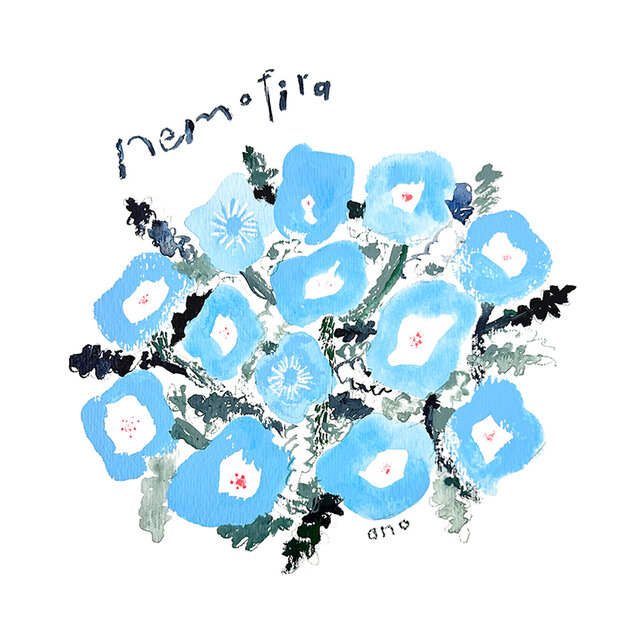 ネモフィラ 額 イラスト インテリア アート | iichi 日々の暮らしを