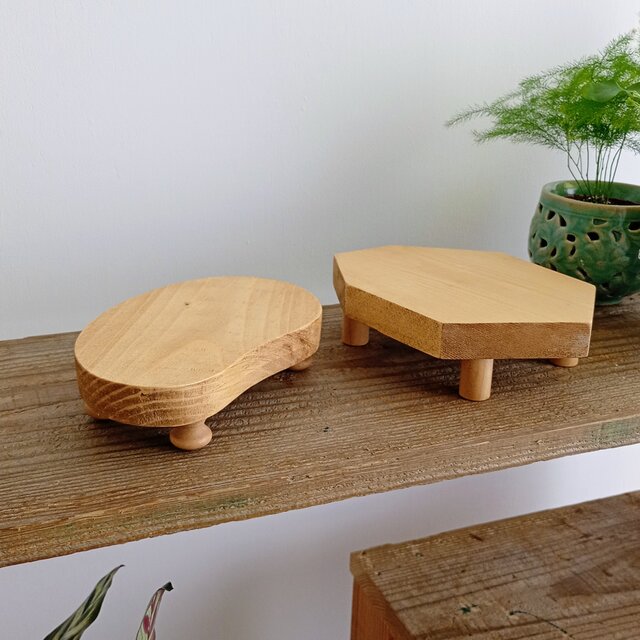 ☆送料無料☆ 小さな可愛らしい木の台 【2piece set】 | iichi 日々の