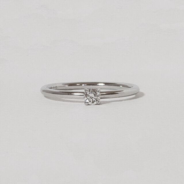 プラチナ ハート枠 0.10ct ダイヤモンドリング 指輪 Pt900 プラチナ900