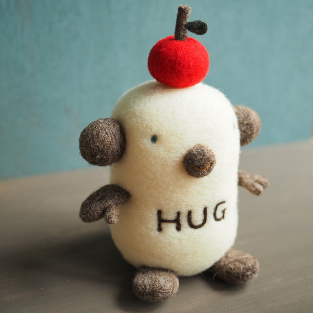 HUGハグちゃん】羊毛フェルトの一点物ぬいぐるみ / 大人のための癒やし