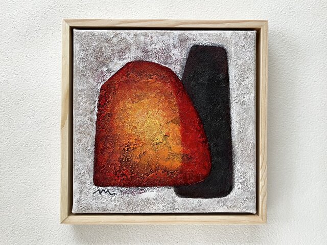 orangered」アクリル画 | iichi 日々の暮らしを心地よくする