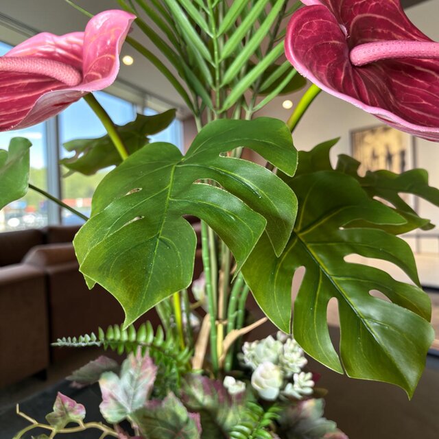 光触媒　人工観葉植物　ウォールグリーン　フェイクグリーン　アンスリュームAL特大 光触媒 観葉植物 ウォールグリーン フェイクグリーン アレカヤシと