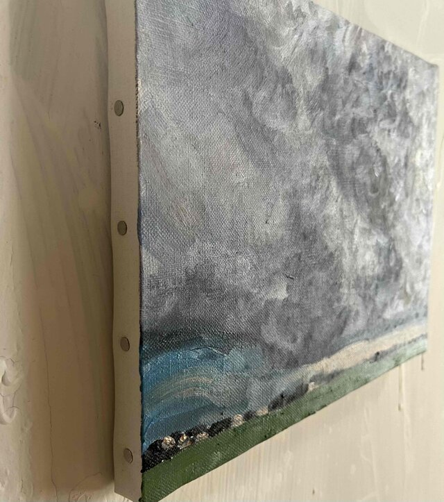 原画・油彩「田園と空 2026615」アート・絵画 ・F3（22×27