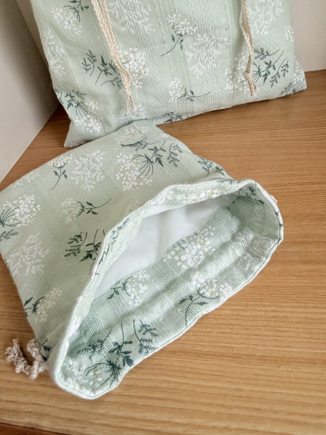 巾着2つセット（デコレクションズ・フラワー） | iichi 日々の暮らしを
