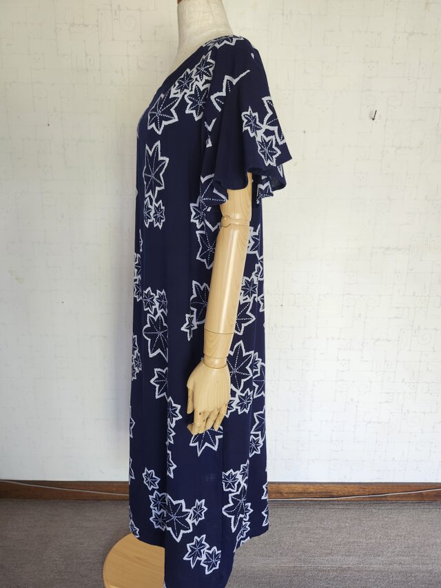 浴衣リメイク フレアー袖ワンピース | iichi 日々の暮らしを心地よく
