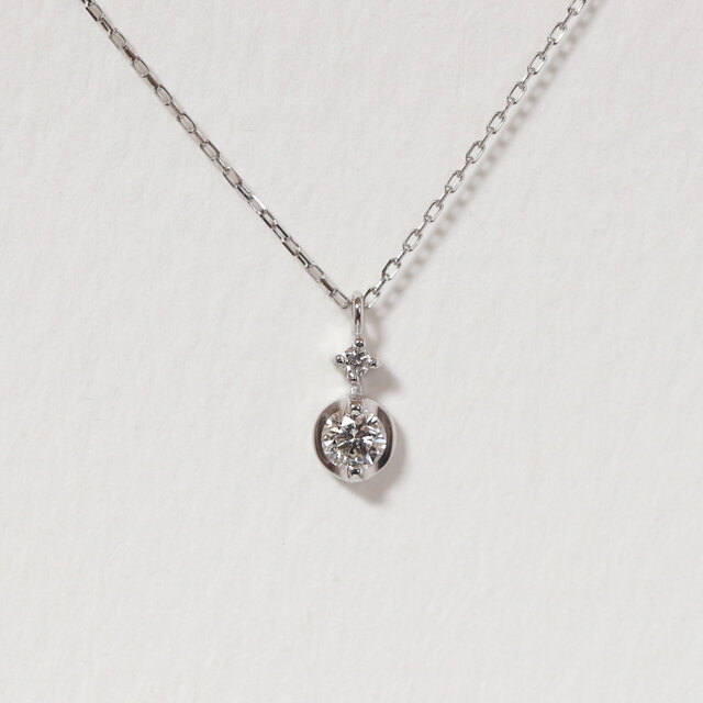プラチナ 0.10ct ダイヤモンドペンダント Pt900 一粒天然ダイヤ