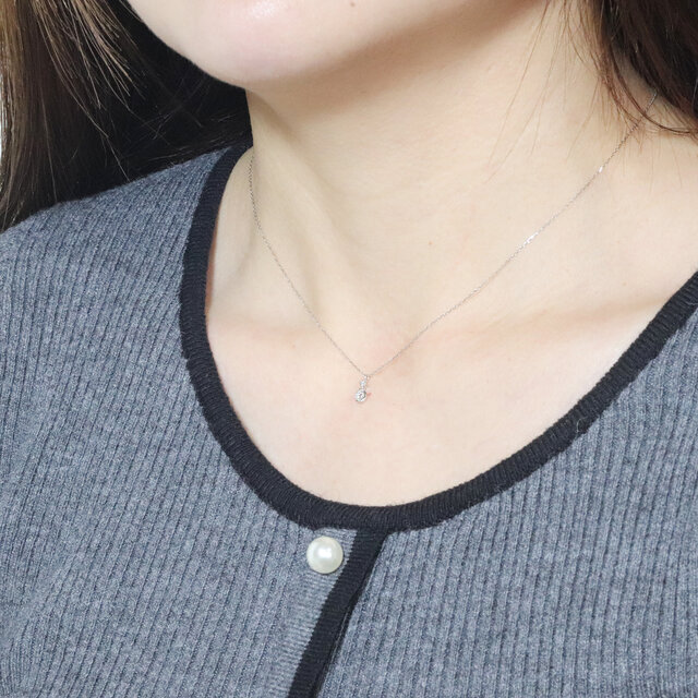プラチナ 0.10ct ダイヤモンドペンダント Pt900 一粒天然ダイヤ 