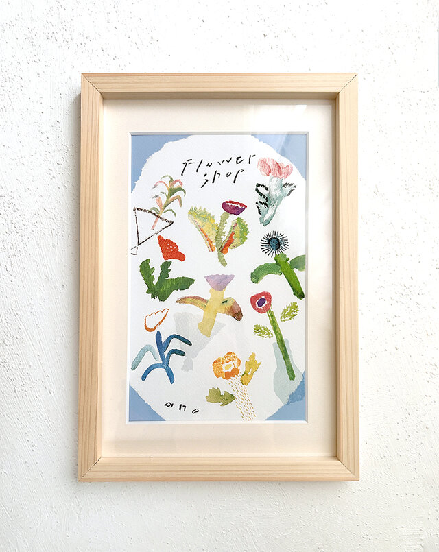 flowershop 額 イラスト インテリア アート | iichi 日々の暮らしを