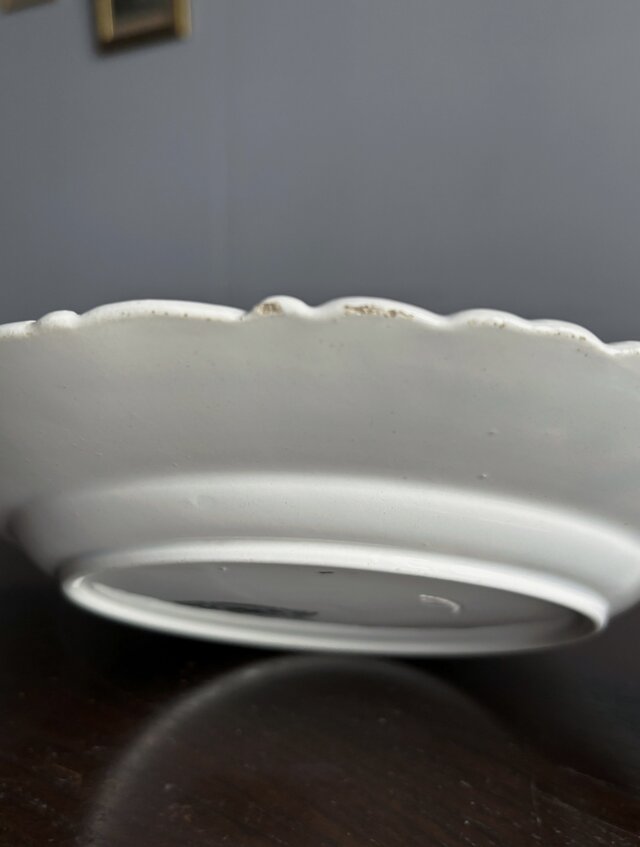 D.Johnston Bordeaux ロココ様式 グリザイユ レリーフ 平皿 22cm
