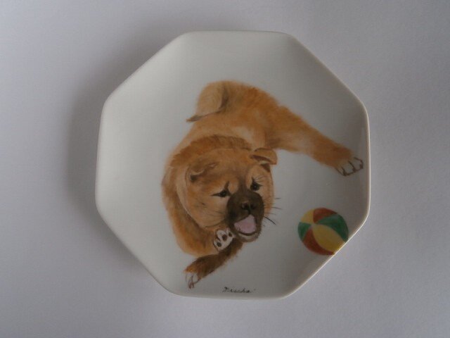 柴犬の絵皿 Iichi ハンドメイド クラフト作品 手仕事品の通販