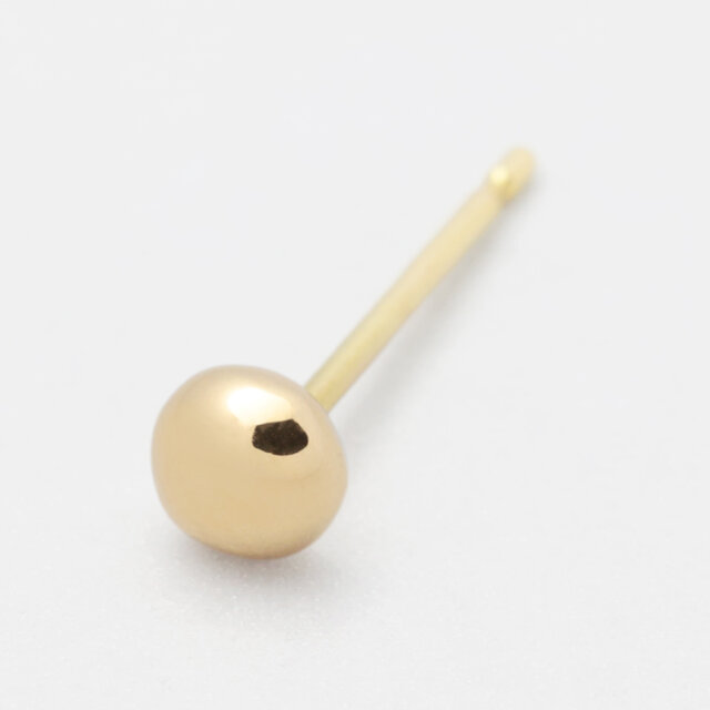 毎日使える K18ボールピアス｜片耳販売 スタッドピアス シンプル 複数