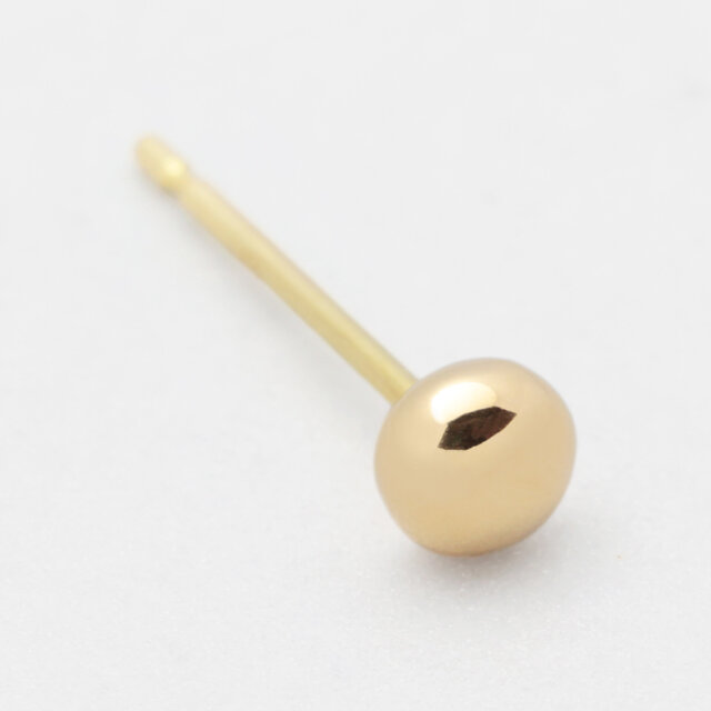 毎日使える K18ボールピアス｜片耳販売 スタッドピアス シンプル 複数