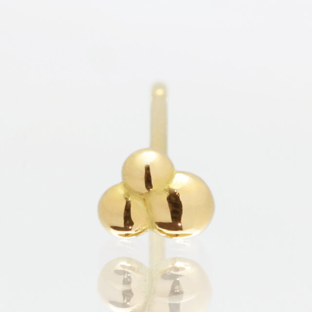 毎日使える K18ぷくぷくボールピアス｜片耳販売 スタッドピアス