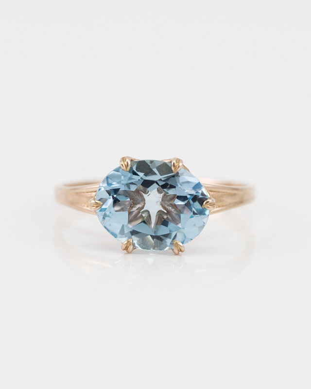 K10 Petal Ring / Blue Topaz｜ブルートパーズK10リング | iichi 日々