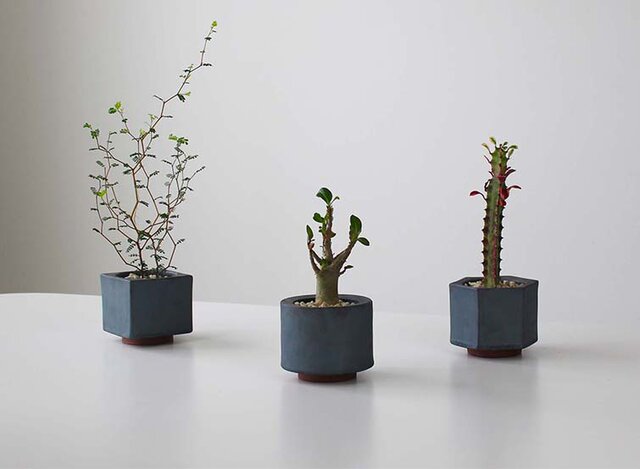 MYK：FLOWER POT- rin（2号）【 凛 瓦 花瓶 花器 フラワーベース 多肉