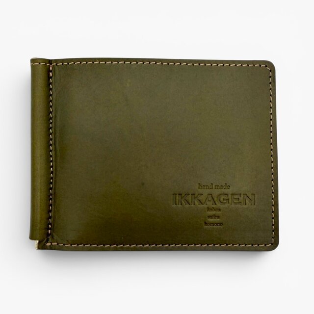 NEW】レザーマネークリップ（ハンドメイド／コンパクト／スリム