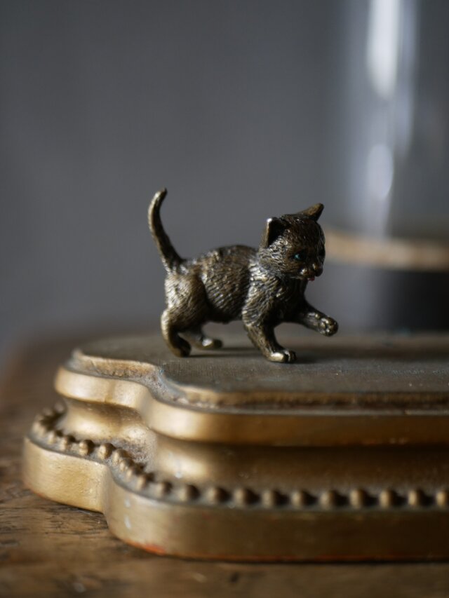 ブロンズ製 猫 オブジェ パリ フランスアンティーク アンティークの 