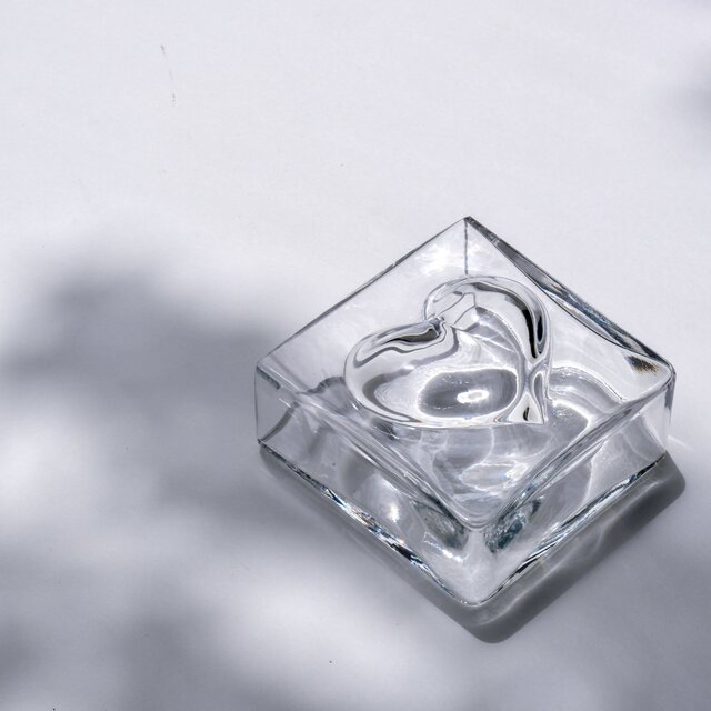 Kosta Boda】Heart Glass Vase /スウェーデン製 / ヴィンテージ