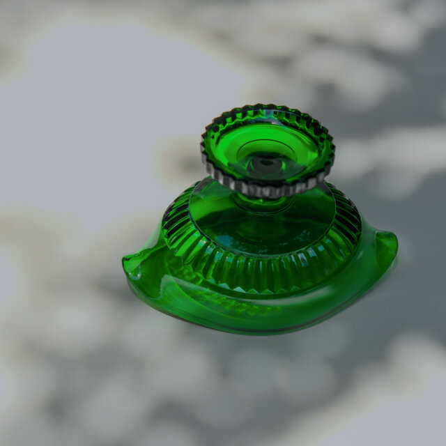 Vintage Green Glass Compote / アメリカ製 / ヴィンテージ / ガラス