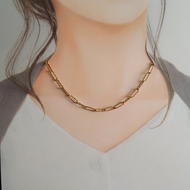 金属アレルギー対応☆サージカルステンレス オーバルチェーン