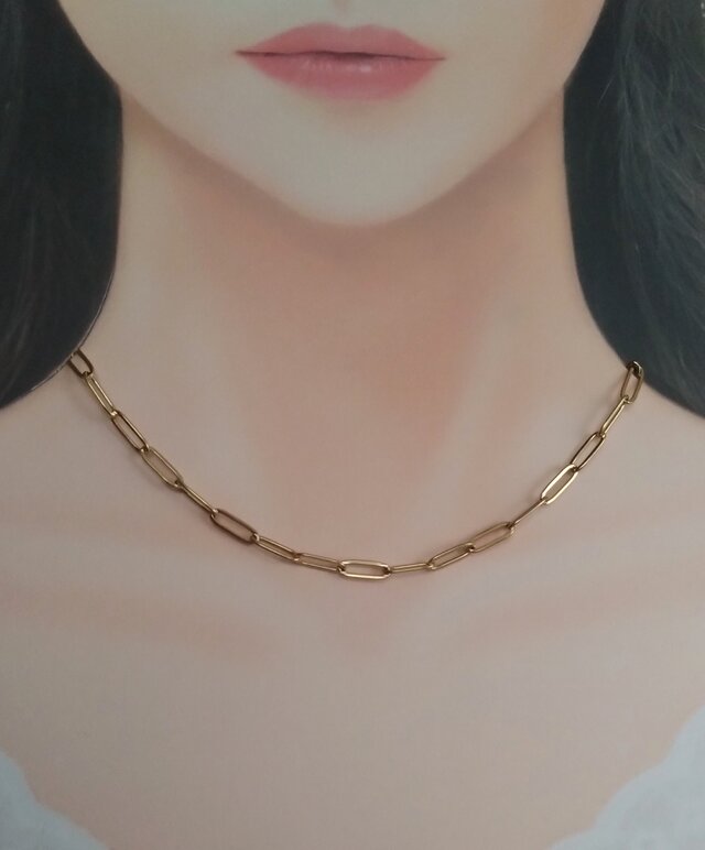 金属アレルギー対応☆サージカルステンレス newオーバルチェーン
