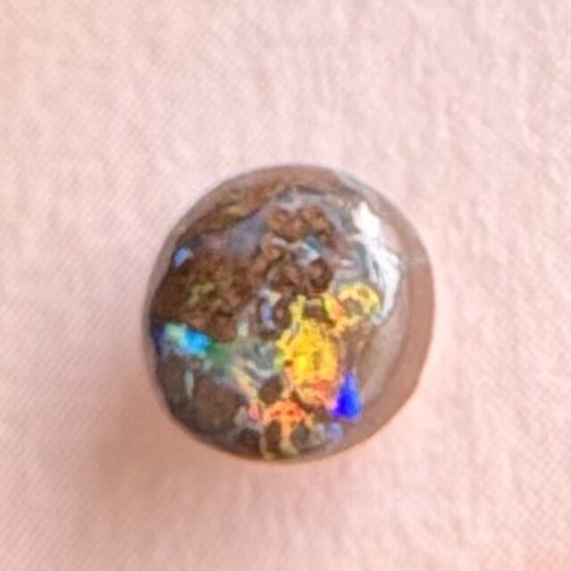 天然ボルダーオパール片耳ピアス☆オーストラリア・Yowah産原石から