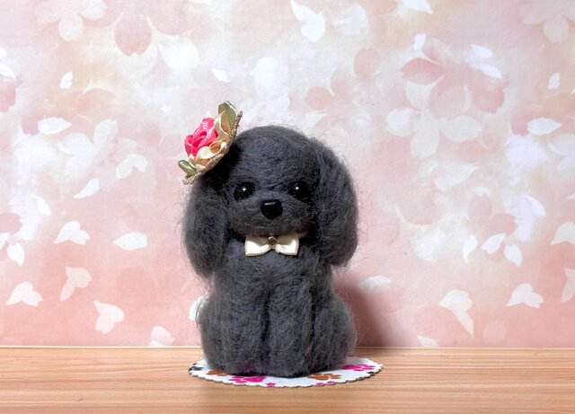 羊毛フェルト おしゃれなトイプードル グレー | iichi 日々の暮らしを