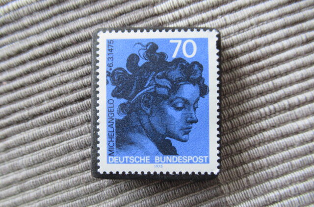 西ドイツ 美術1975年 切手ブローチ11040 | iichi 日々の暮らしを