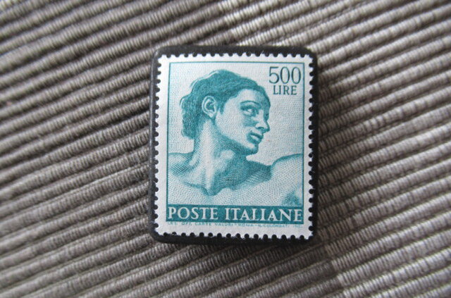 イタリア 美術1961年 切手ブローチ11041 | iichi 日々の暮らしを
