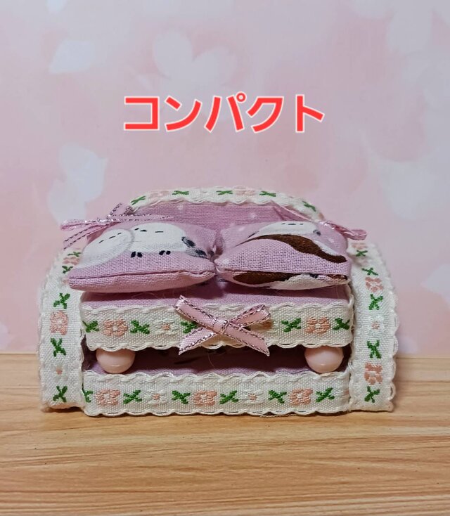 ミニチュア ソファ テーブル セット シマエナガ柄 ケーキセット