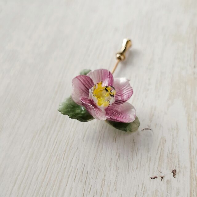 bone china reddish purple flower ボーンチャイナ ヴィンテージ