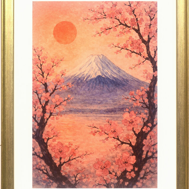 作者仕上げ『花めくころ』○がんどうあつしデジタル絵画AI使用太子額付