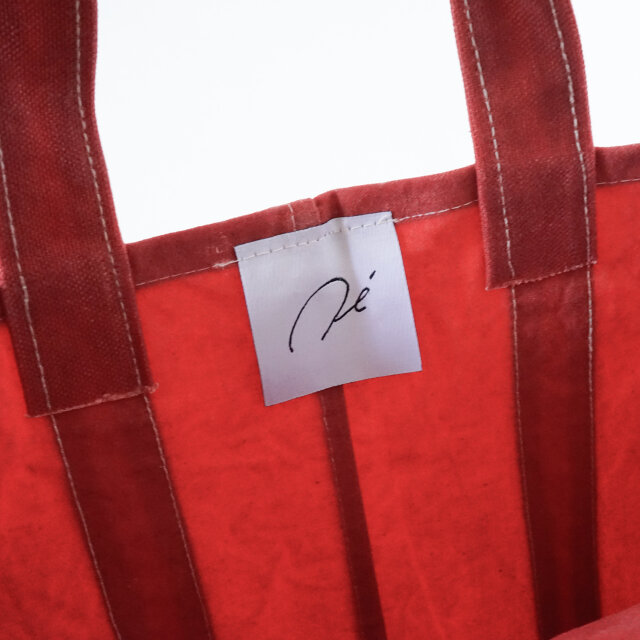 インド茜染｜トートバッグ｜Petanco Tote / MINI ｜軽やかに持てるロウ