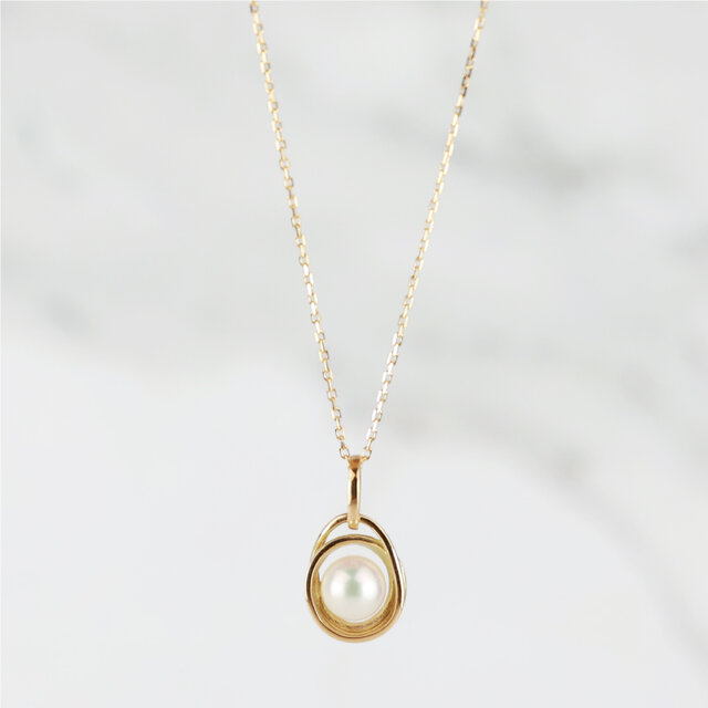 普段使いからフォーマルまで｜K18パールネックレス トップのみ販売