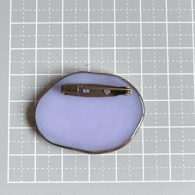 紫陽花のブローチ ステンドグラスブローチ | iichi 日々の暮らしを