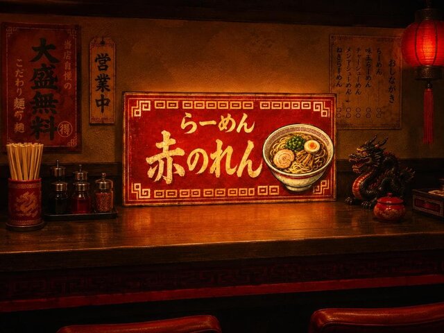 オーダー無料】ラーメン らーめん 中華 食堂 屋台 居酒屋 昭和レトロ