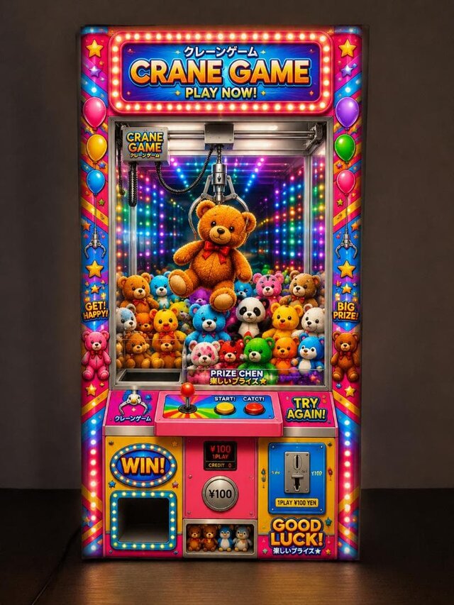 オーダー無料】クレーンゲーム UFOキャッチャー 看板 置物 雑貨 ライトBOX オーダー無料】クレーンゲーム UFOキャッチャー ぬいぐるみ ゲーセン