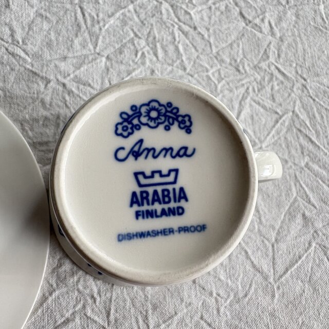 ARABIA Vintage Anna ⋆༶⠜アラビア アンナ カップ＆ソーサー［BZ0706