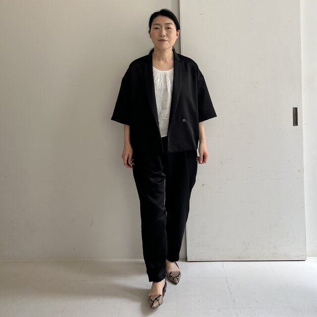 【最終価格】COMOLI / リネンサテンセットアップ コットンリネンサテンセットアップ(ブラック) | iichi 日々の暮らしを