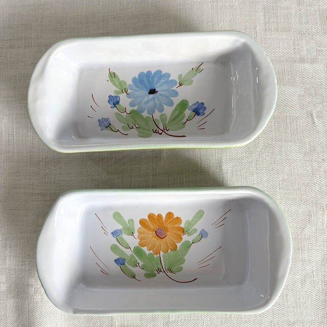 小皿 グラタン皿 2個セット キャセロール 保存容器 小物入れ トレー 花