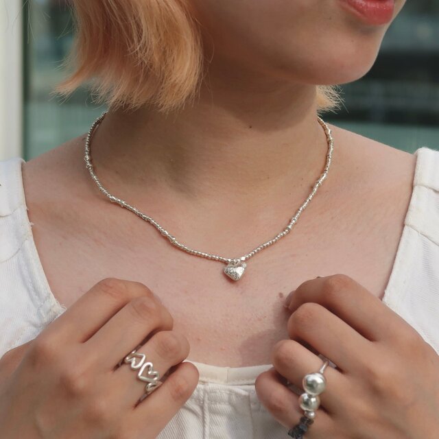 シルバー ハート型ペンダント ネックレス　カレンシルバー カレンシルバー】ネックレス heart | iichi 日々の暮らしを心地よく
