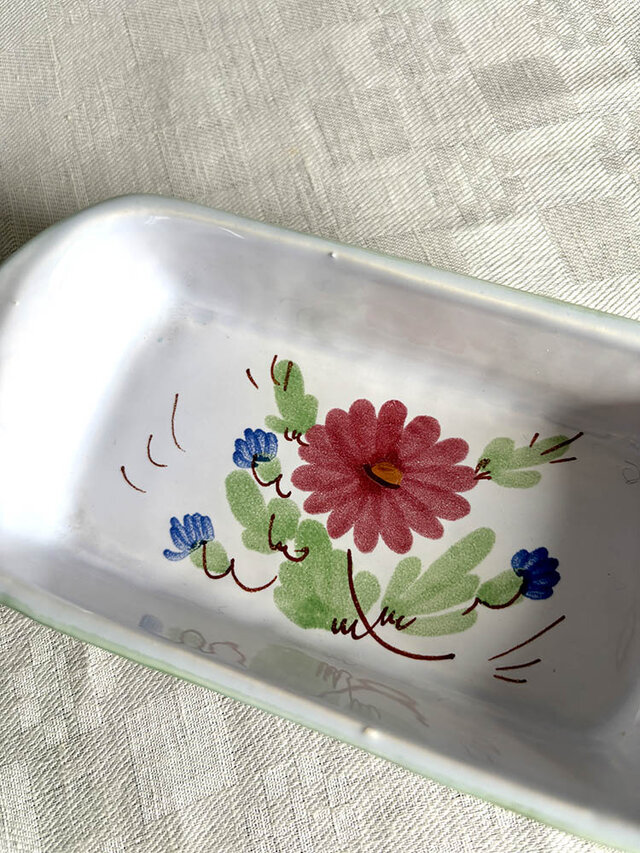 小皿 グラタン皿 2個セット キャセロール 保存容器 小物入れ 花柄