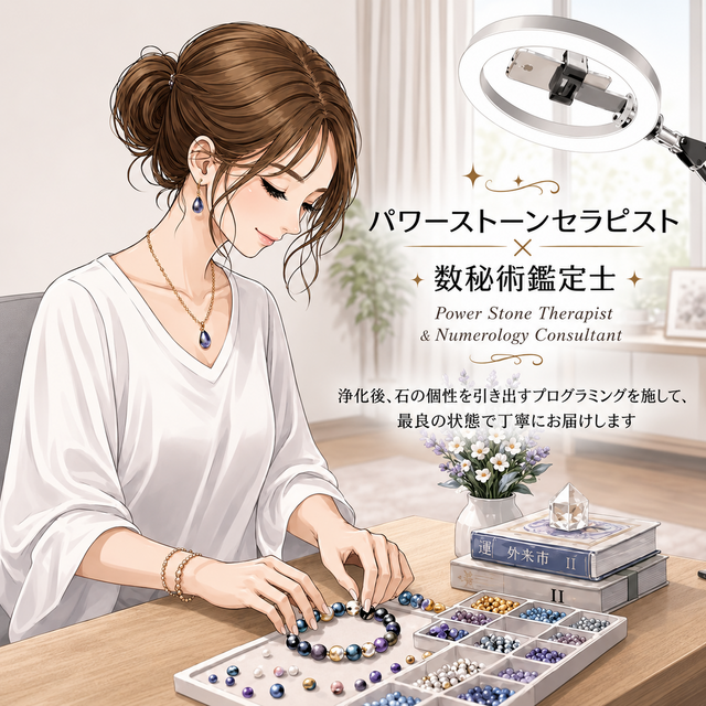 ✦海を閉じ込めた天然石ブレスレット｜アパタイト・アクアマリン