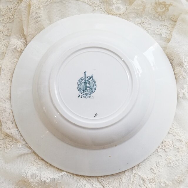 フランス MOULIN DES LOUPS&HAMAGE ATHENES お花模様のスーププレート