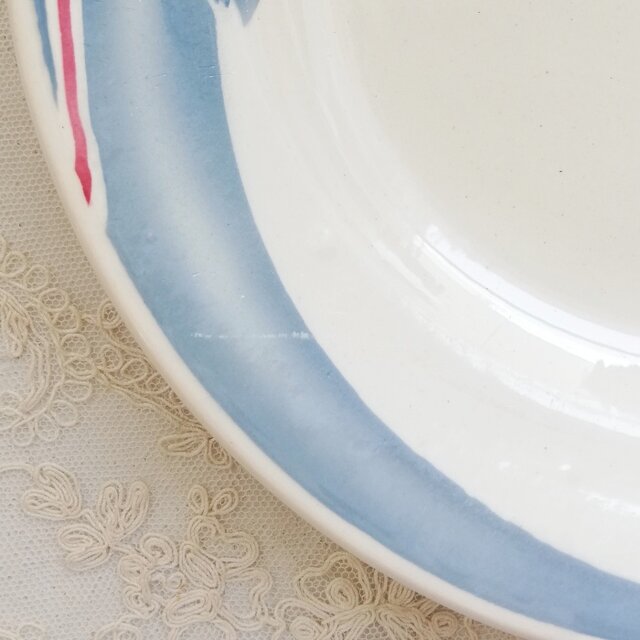 フランス SARREGUEMINES ANTINEA サルグミンヌ レッドローズ フラット