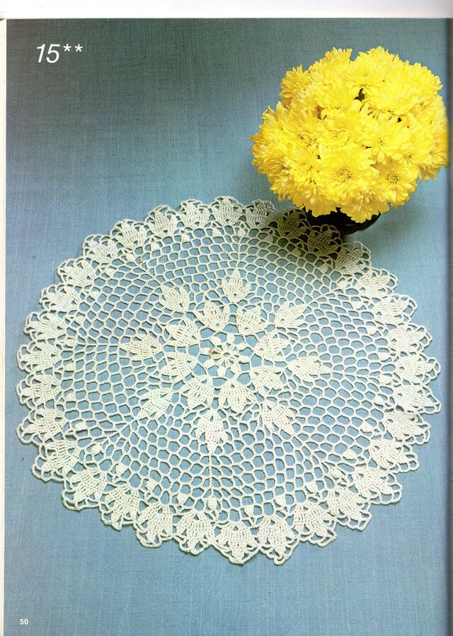 ヴィンテージ生成り　カギ編みレース　パネル刺繍　フリークロス Häkelnfantasien 手芸冊子 クロッシェ かぎ針編み 編み図 DMC ドイツ