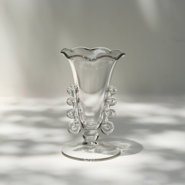 アーリーアメリカン　ガラス　花瓶 Heisey Glass】アメリカ製 / ヴィンテージ / ガラス花瓶 / オブジェ