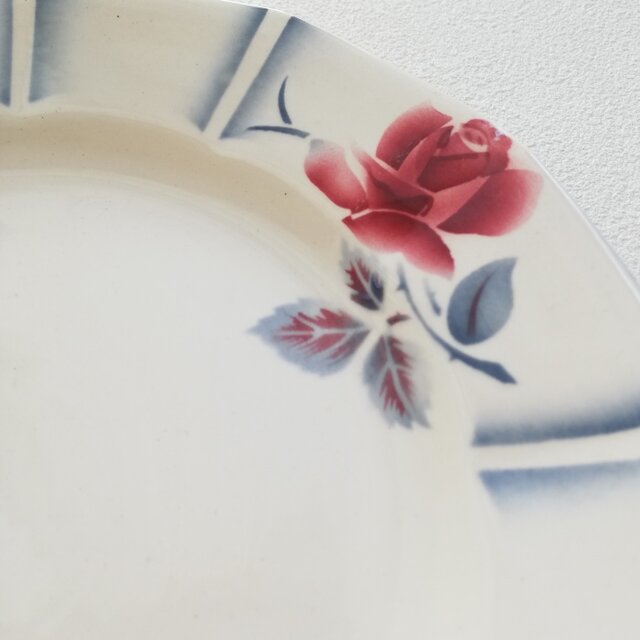 フランス SARREGUEMINES ADIGE サルグミンヌ レッドローズ デザート