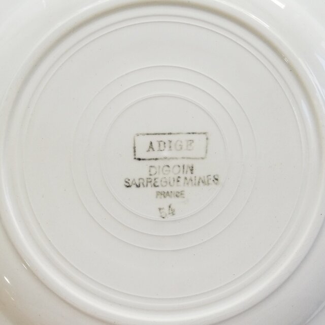 フランス SARREGUEMINES ADIGE サルグミンヌ レッドローズ デザート
